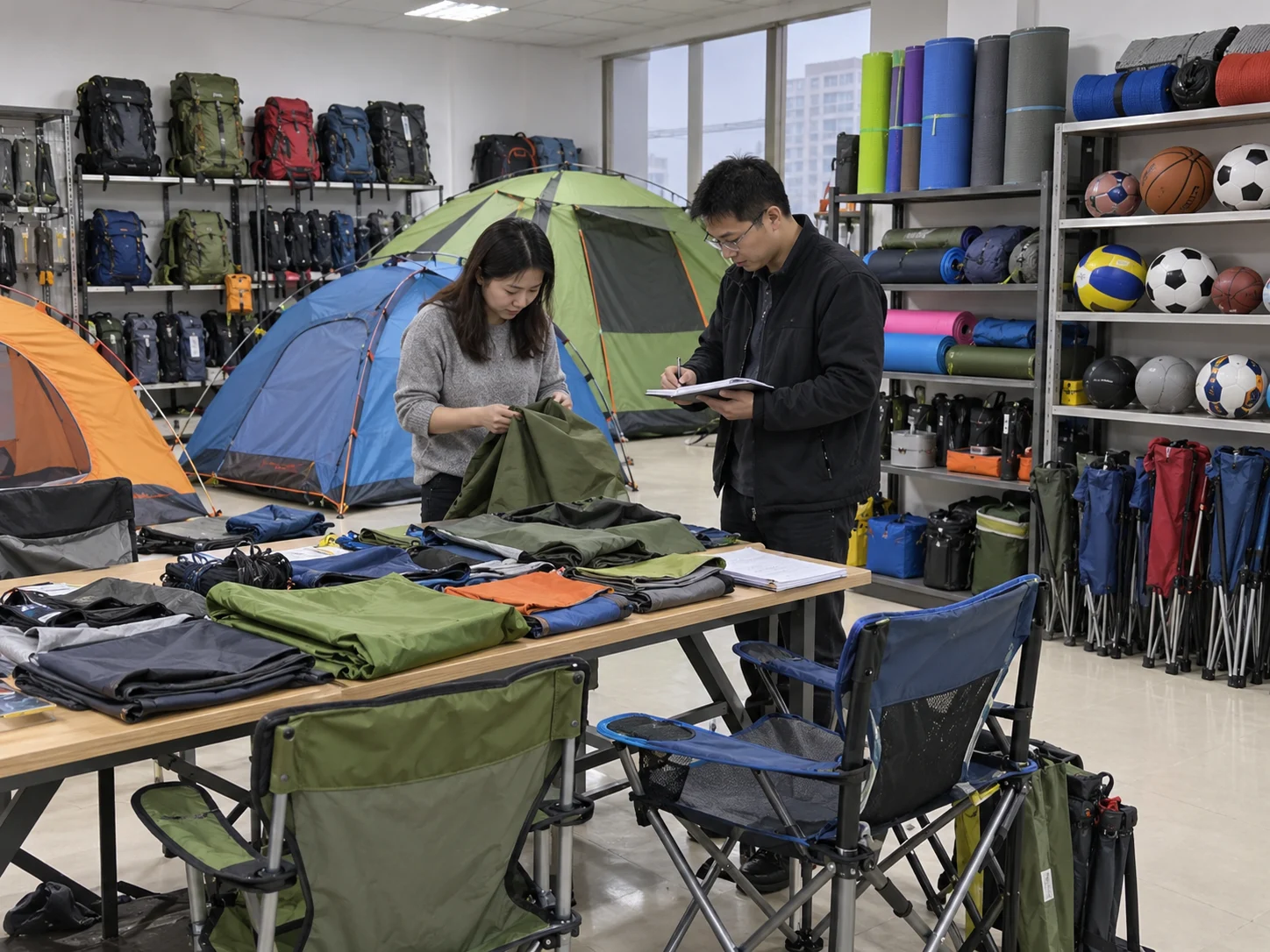 Outdoor and sports sourcing scene, illustrative image
