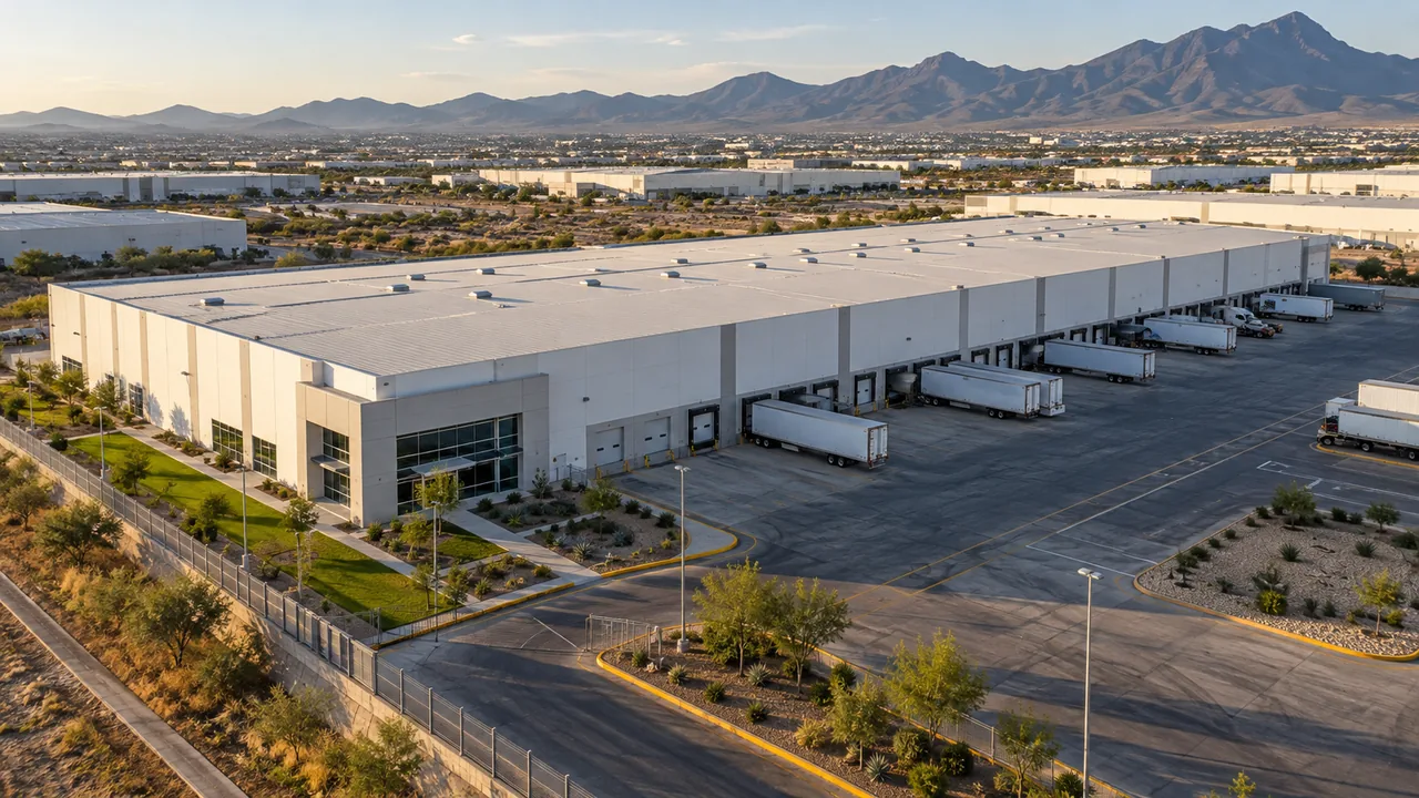 Warehouse exterior illustration for Mexico