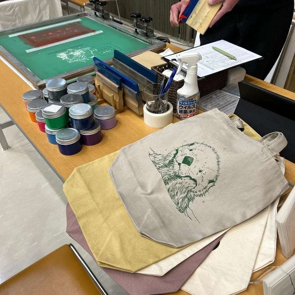 Canvas bags and print materials